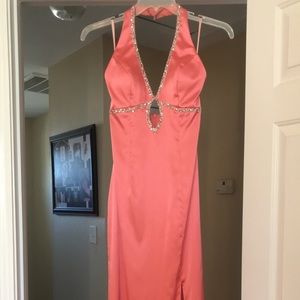 Pink/watermelon colored Prom Dress